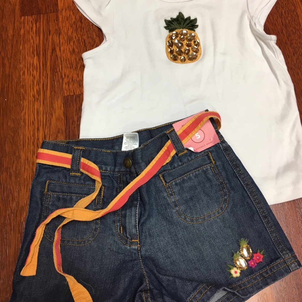 Gymboree rhinestone pineapple set